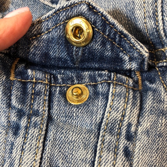Denim by H&M Jean Jacket Silver Buttons over Snaps - Picture 8 of 8